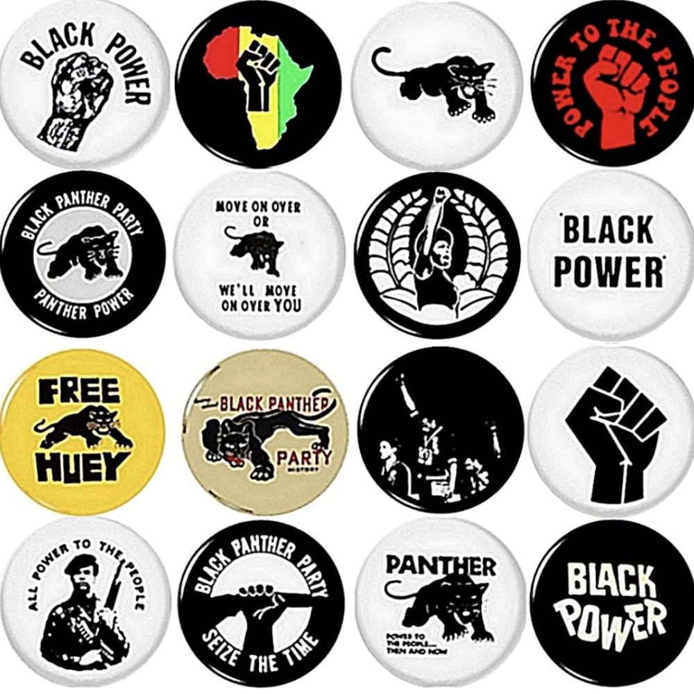 Black panther set of 16 2.25 inch pins buttons badges